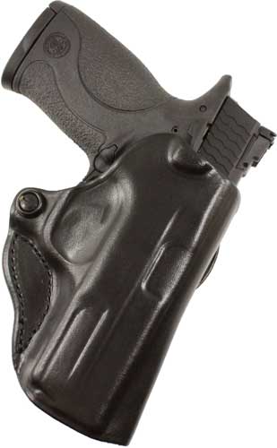 DESANTIS MINI SCABBARD HOLSTER RH OWB LEATHER 1911 4-4.25 BLK - for sale