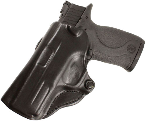 DESANTIS MINI SCABBARD HOLSTER LH OWB LEATHER SIG P365 BLACK< - for sale