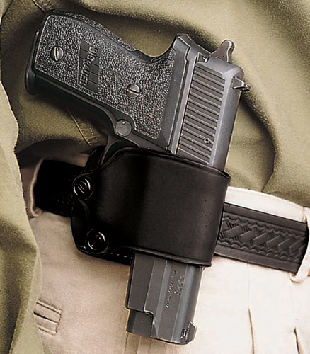 DESANTIS YAQUI SLIDE HOLSTER RH LEATHER LARGE SA AUTOS BLK! - for sale