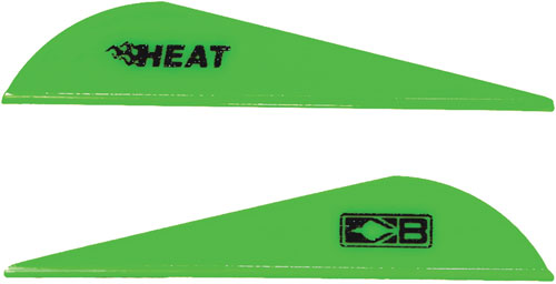 BOHNING HEAT VANE 2.5" SOLID NEON GREEN 36PK - for sale