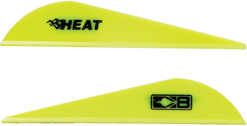 BOHNING HEAT VANE 2.5" SOLID NEON YELLOW 36PK - for sale