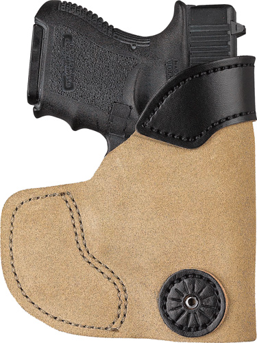 DESANTIS POCKET TUK HOLSTR RH IWB/POCKET LTHER J FRAME SUEDE - for sale