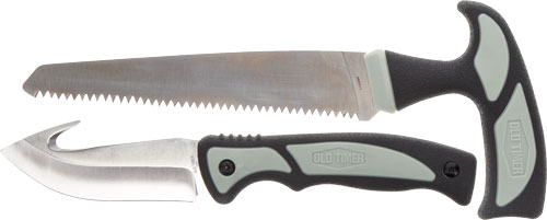 OLD TIMER KNIFE HUNTER KIT W/ SAW/GUT HOOK KNIFE & SHEATH! - for sale