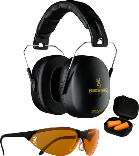 BROWNING RANGE KIT EYE/HEARING PROTECTION BLACK - for sale