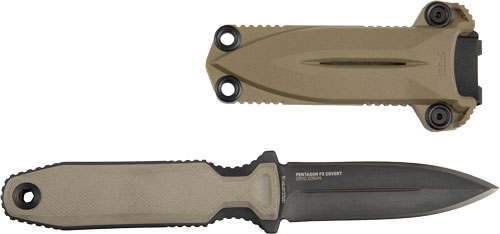 SOG KNIFE PENTAGON FX COVERT 3.41" DBL EDGE BLADE FDE - for sale