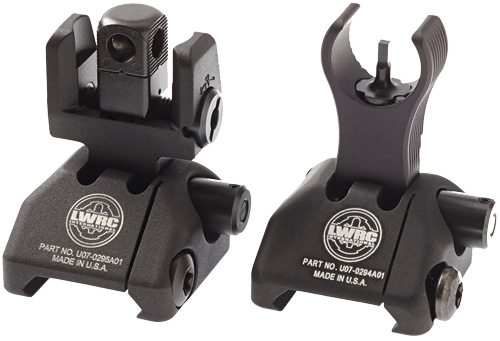 LWRC SIGHT SET FOLDING SKIRMISH BUIS BLACK PICATINNY - for sale