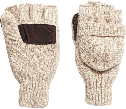 HOT SHOT BASICS RAGG WOOL POP- TOP MITTEN INSULATED OATMEAL - for sale