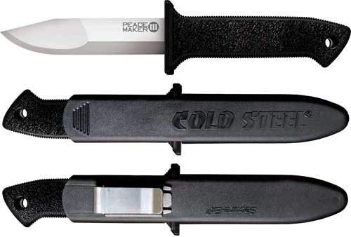 COLD STEEL PEACE MAKER III 4" PLAIN EDGE BOOT KNIFE W/SHEATH - for sale