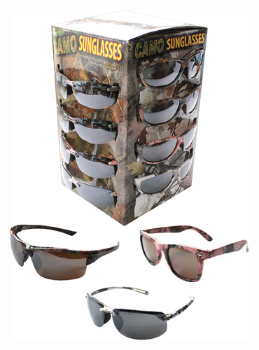 RIVERS EDGE SUNGLASS CASE LOTS GRN-PINK-WHITE CAMO 36-PACK - for sale
