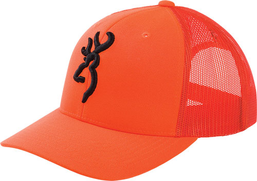 BROWNING CAP PROOF BLAZEORANGE W/BUCKMARK MESH BACK MID PRFLE - for sale