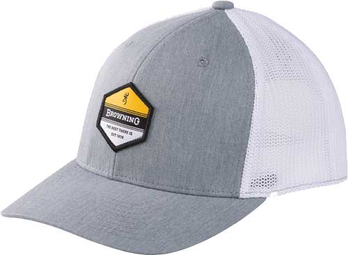 BROWNING CAP 720 MESH SNAPBACK HEX PATCH HEATHER GRAY OSFM! - for sale