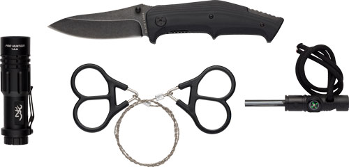 BROWNING OUTDOORSMAN SURVIVAL KNIFE, LIGHT, SAW, FIRESTARTER - for sale