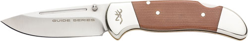 BROWNING KNIFE GUIDE SERIES FLDR 3.38" BLADE MICARTA HNDL! - for sale