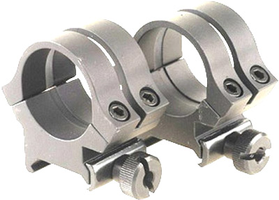 WEAVER RINGS DETACHABLE QUAD- LOCK 1" HIGH SILVER .332" - for sale