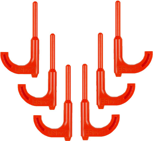 REGAL LOADED CHAMBER INDICATOR SAFETY FLAGS ORANGE RIFLE 6PK - for sale