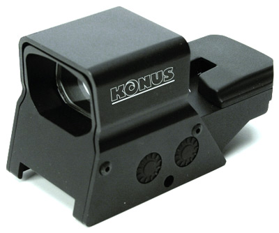 KONUS RED/GRN DOT SIGHTPRO R8 2-5MOA 1X39 8-RETIC DUAL RAIL - for sale