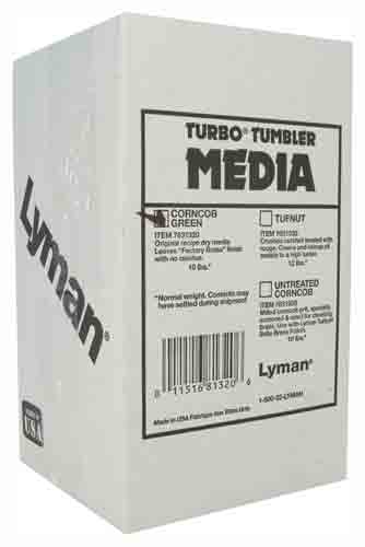 LYMAN TURBO TUMBLER MEDIA CORN COB PLUS 10 LB BOX - for sale