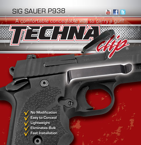 TECHNA CLIP HANDGUN RETENTION CLIP SIG P938 FLAT GRIP RIGHT - for sale