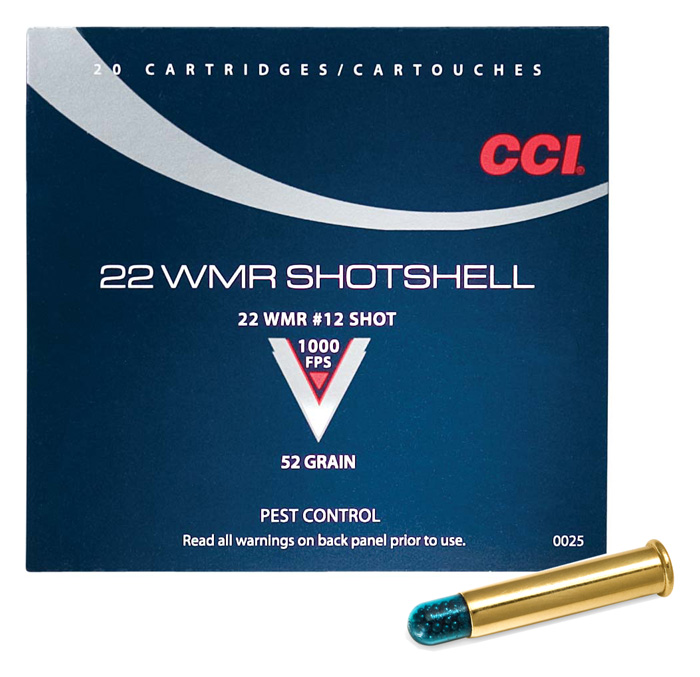 CCI SHOTSHELL 22WMR 52GR #12 SHOT 1000FPS  20RD 100BX/CS - for sale