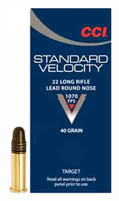 CCI STANDARD 22LR 40GR LEAD-RN 1070FPS 50RD 100BX/CS - for sale