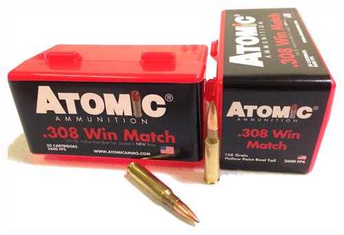 ATOMIC 308 WIN 168GR MATCH BTHP 50RD 10BX/CS - for sale