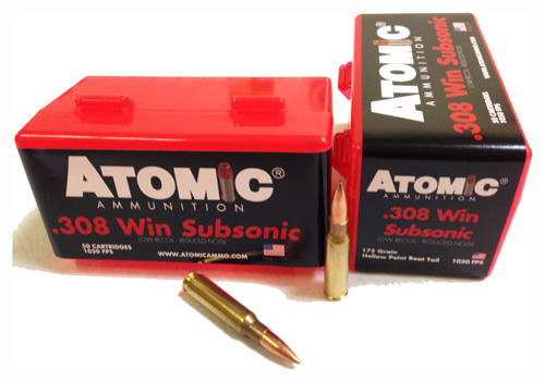 ATOMIC 308WIN SUBSONIC 175GR BTHP 50RD 10BX/CS - for sale