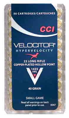 CCI VELOCITOR 22LR 1435FP 40GR GDHP 50RD 100BX/CS - for sale