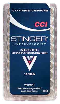 CCI STINGER 22LR 1640FPS 32GR JHP 50RD 100BX/CS - for sale