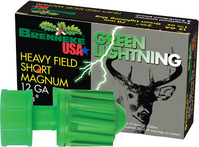 BRENNEKE USA 12GA 2-3/4 1.25OZ GREEN LIGHTNING 5RD 50BX/CS - for sale