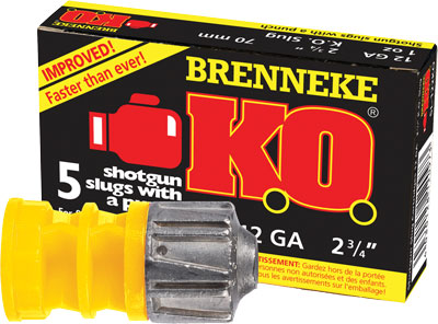 BRENNEKE USA 12GA KO 1OZ 2-3/4" SLUG 5RD 50BX/CS - for sale