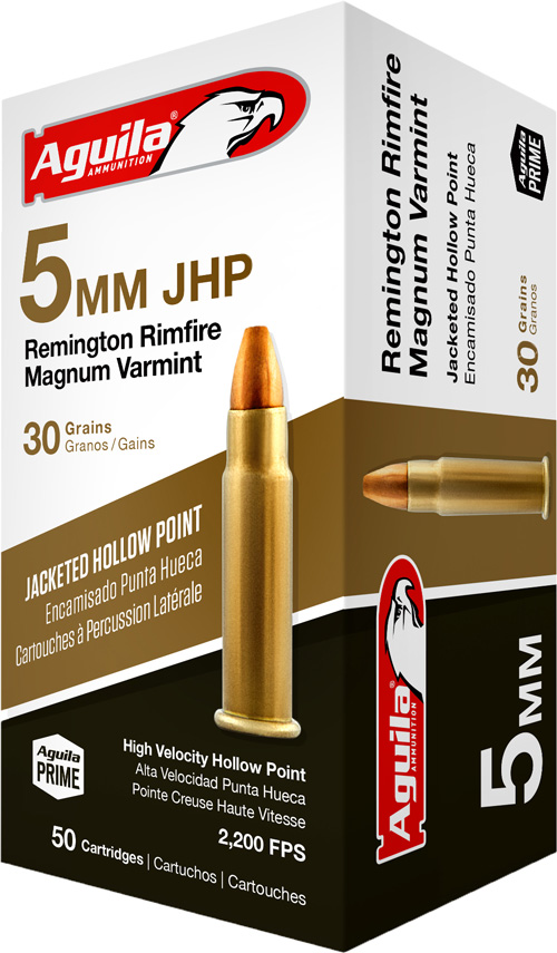 AGUILA 5MM REM MAG 30GR JHP 50RD - for sale