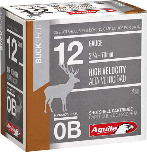 AGUILA SHOTSHELL 12GA 2.75" 0 BUCK 25RD 10BX/CS - for sale