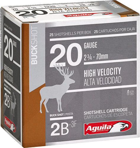 AGUILA SHOTSHELL 20GA 2BUCK 25RD 10BX/CS - for sale