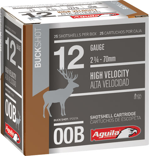 AGUILA SHOTSHELL 12GA 2.75" 00 BUCK 25RD 10BX/CS - for sale