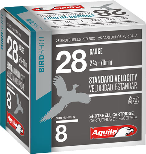 AGUILA SHOTSHELL 28GA 2.75" 1OZ #8 25RD 20BX/CS - for sale