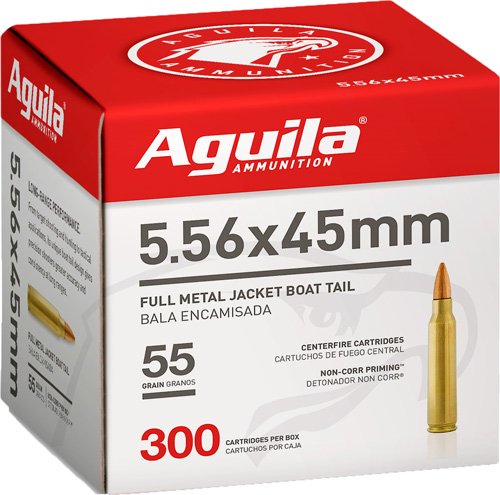 AGUILA 5.56X45MM 55GR FMJ 300RD 4BX/CS - for sale