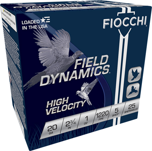 FIOCCHI 20GA #5 HV LEAD HUNT 25/250 - for sale