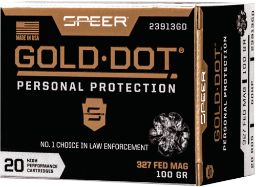 SPEER GOLD DOT 327 FEDERAL 100GR GDHP 20RD 10BX/CS - for sale