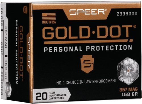 SPEER GOLD DOT 357 MAGNUM 158GR GDHP 20RD 10BX/CS - for sale