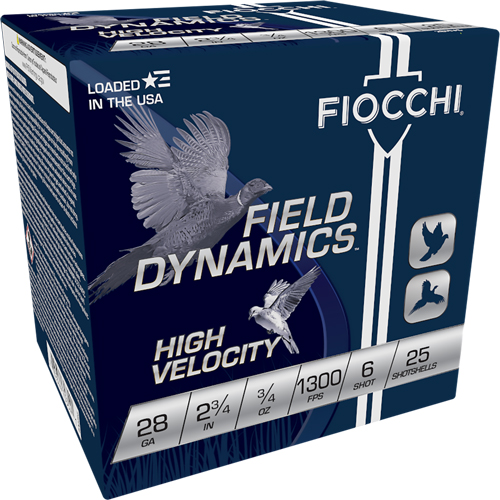 FIOCCHI 28GA 2.75" 1300FPS 3/4OZ #6 25RD 10BX/CS - for sale