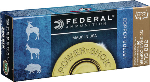 FEDERAL 300 AAC 120GR COPPER POWER SHOK 20RD 10BX/CS - for sale