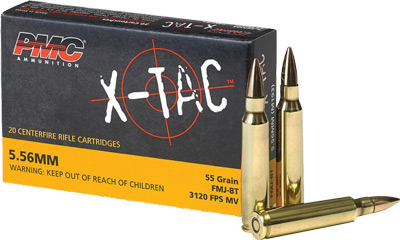 PMC 5.56MM NATO 55GR FMJ-BT 20RD 50BX/CS - for sale