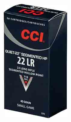 CCI QUIET 22LR 710FPS 40GR SEGMENTED HP 50RD 100BX/CS - for sale