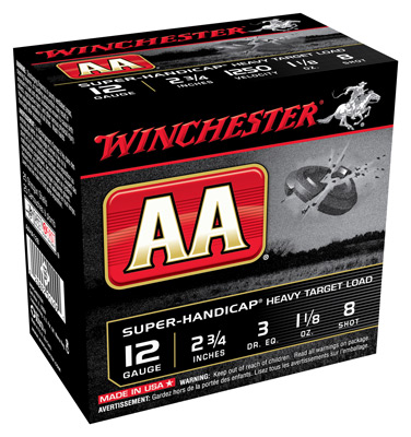 WINCHESTER AA TRGT 12GA 2.75" 25RD 10BX/CS 1250FPS 1-1/8OZ 8 - for sale