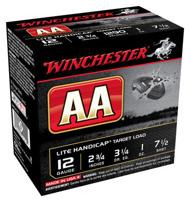 WINCHESTER AA TRGT 12GA 2.75" 25RD 10BX/CS 1290FPS 1OZ #7.5 - for sale