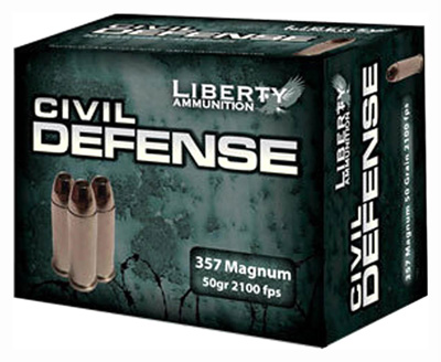 LIBERTY CIVIL DEFENSE 357MAG 50GR HP 20RD 50BX/CS - for sale