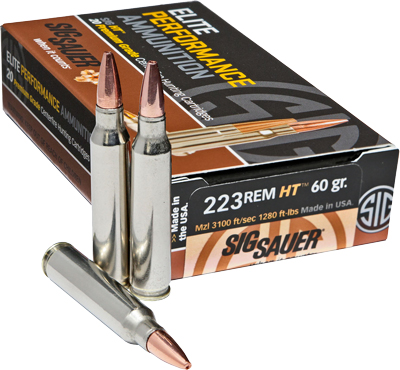 SIG 223 REMINGTON 60GR HT ELITE HUNTING 20RD 10BX/CS - for sale