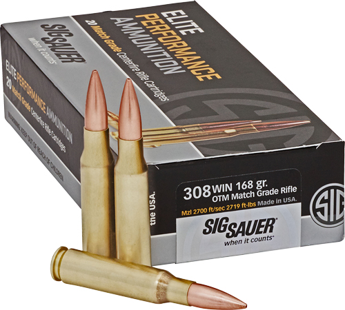 SIG 308 WIN 168GR OTM 20RD 10BX/CS - for sale