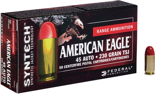 FEDERAL AE 45 ACP 230GR TOTAL SYNTHETIC JACKET 50RD 10BX/CS - for sale