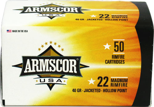 ARMSCOR 22 WMR 40GR JHP 50RD 40BX/CS - for sale